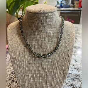 Gorgeous Vintage Smokey Quartz Colored Glass Necklace